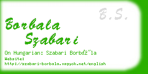 borbala szabari business card